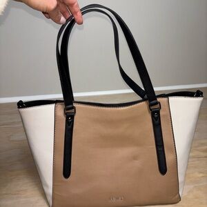 Nine West Tan and Black Women's Tote Bag